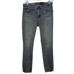 AG Adriano Goldschmied Women's Gray The Prima Cigarette Ankle Jeans Size 29
